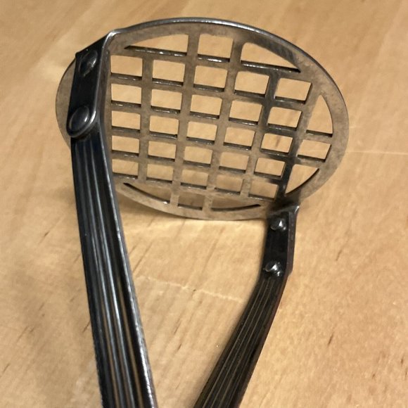 Vtg Set of 2 Imperial Veri-Sharp Kitchen Utensils Stainless Wood Ladle Masher - Picture 6 of 6